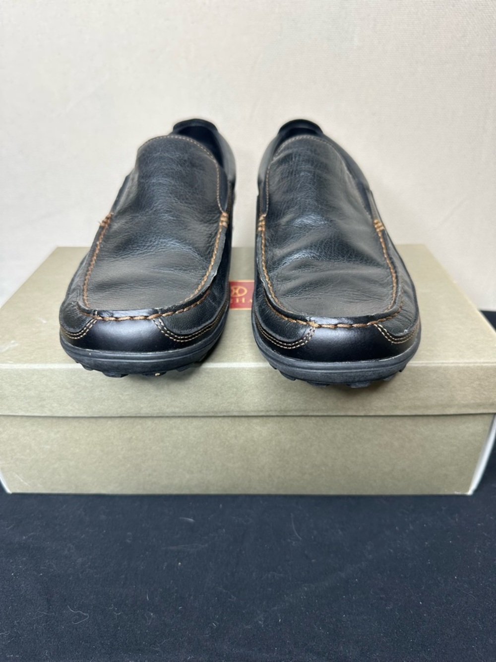 Cole Haan Tucker Venetian Black Leather Slip-On Loafers Mens 10 - Picture 5 of 6